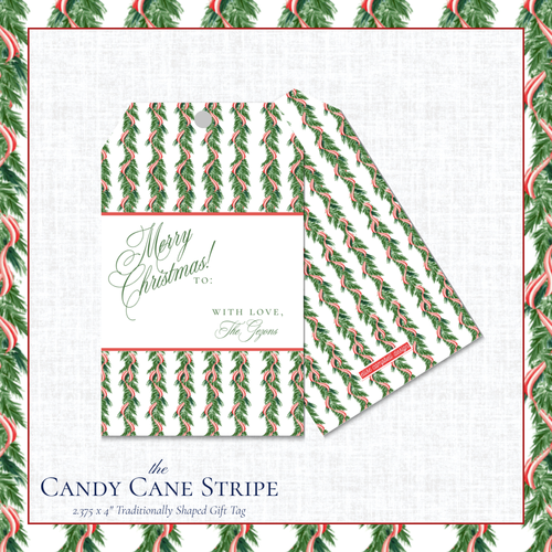 Load image 1 in gallery view. Candy Cane Stripe Gift Tag