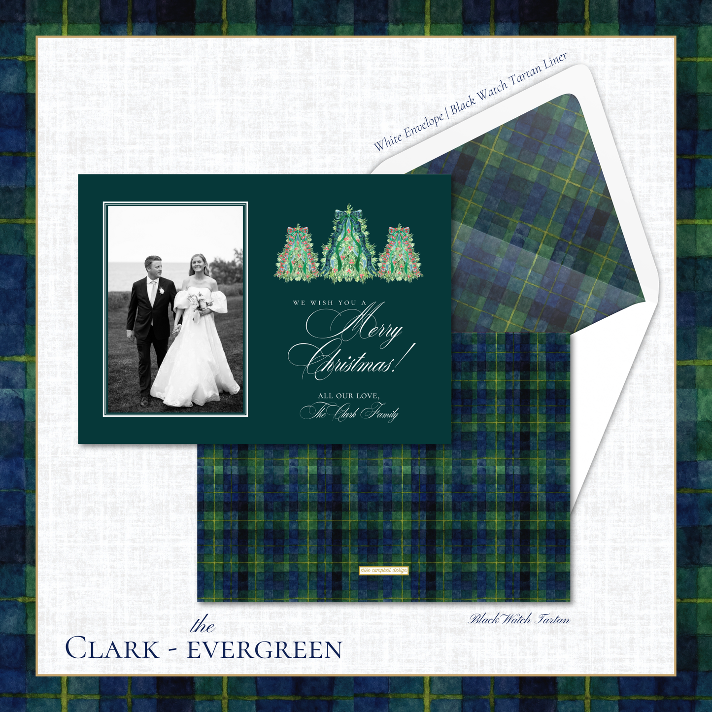 Clark Holiday Card | Horizontal | Evergreen