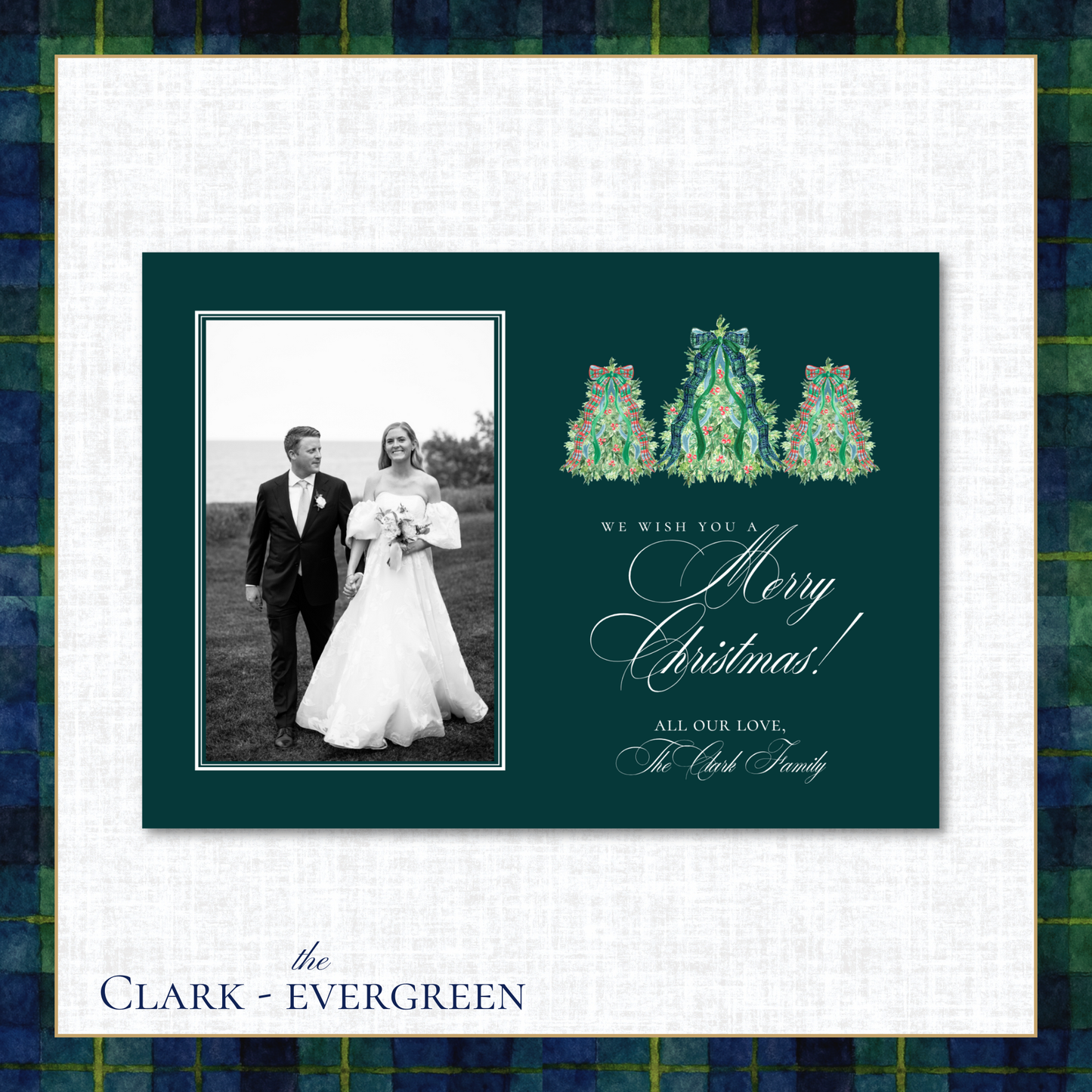 Clark Holiday Card | Horizontal | Evergreen