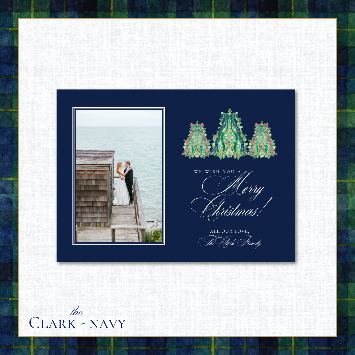 Clark Holiday Card | Horizontal | Navy
