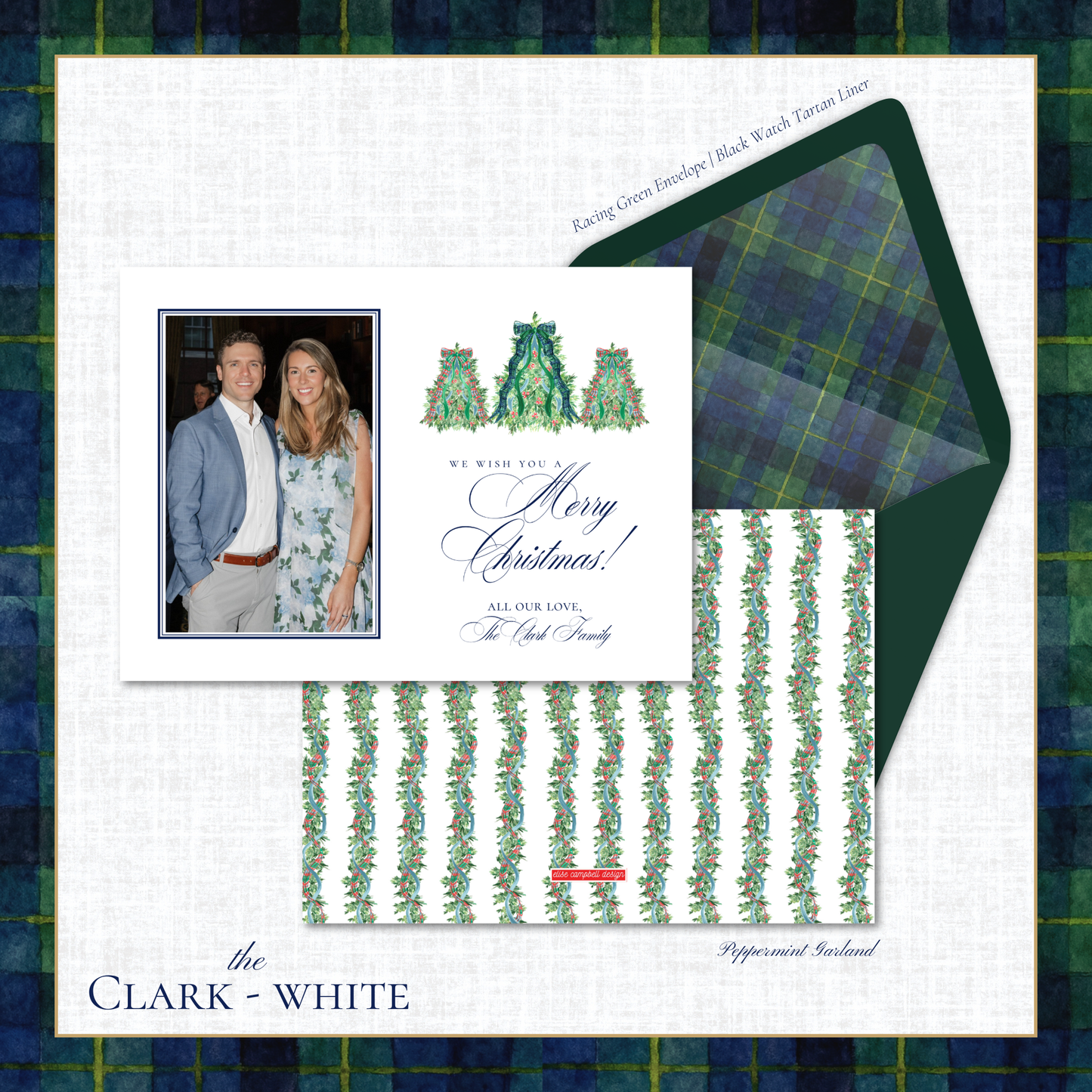 Clark Holiday Card | Horizontal | White