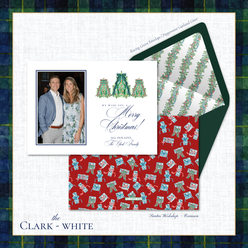 Load image 1 in gallery view. Clark Holiday Card | Horizontal | White
