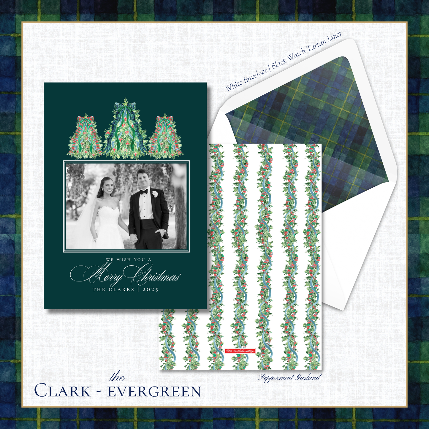 Clark Holiday Card | Vertical | Evergreen