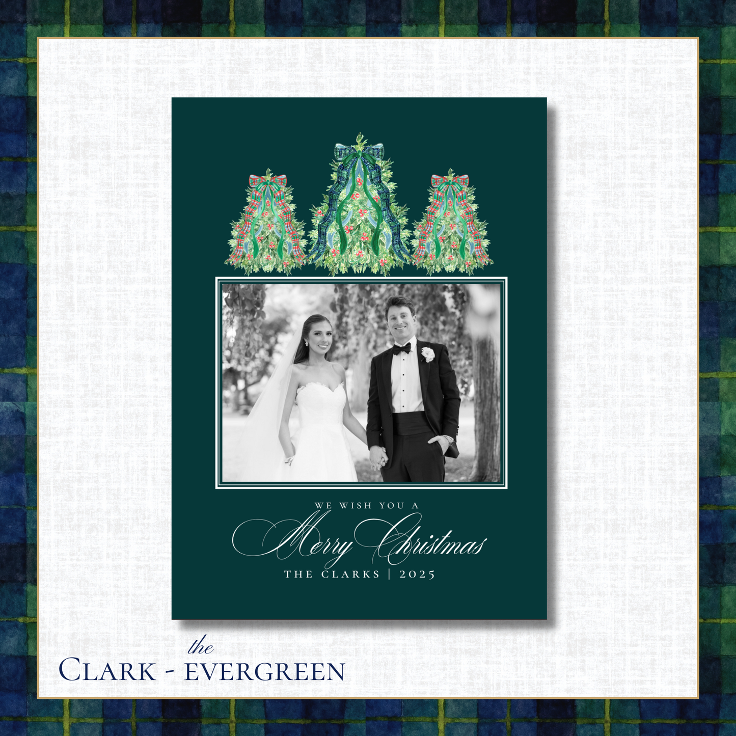 Clark Holiday Card | Vertical | Evergreen