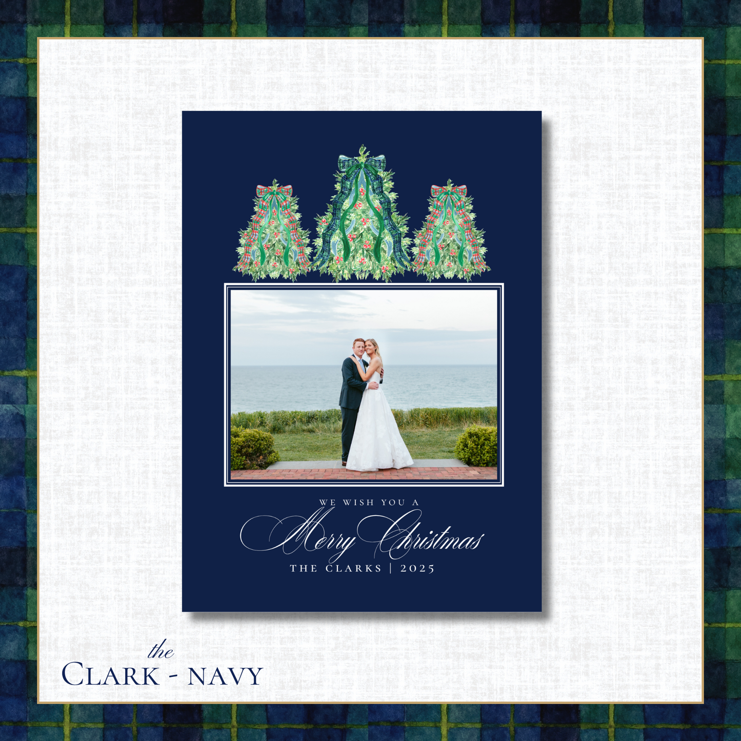 Clark Holiday Card | Vertical | Navy