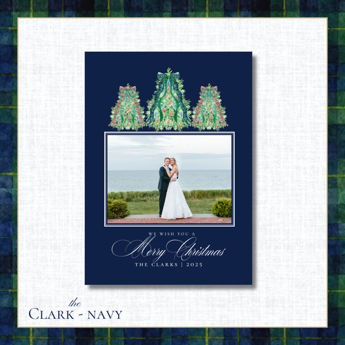 Load image 1 in gallery view. Clark Holiday Card | Vertical | Navy