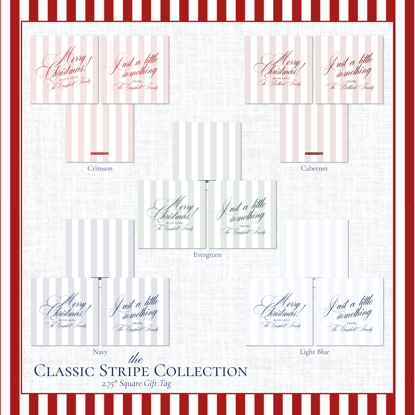 Classic Stripe Gift Tags