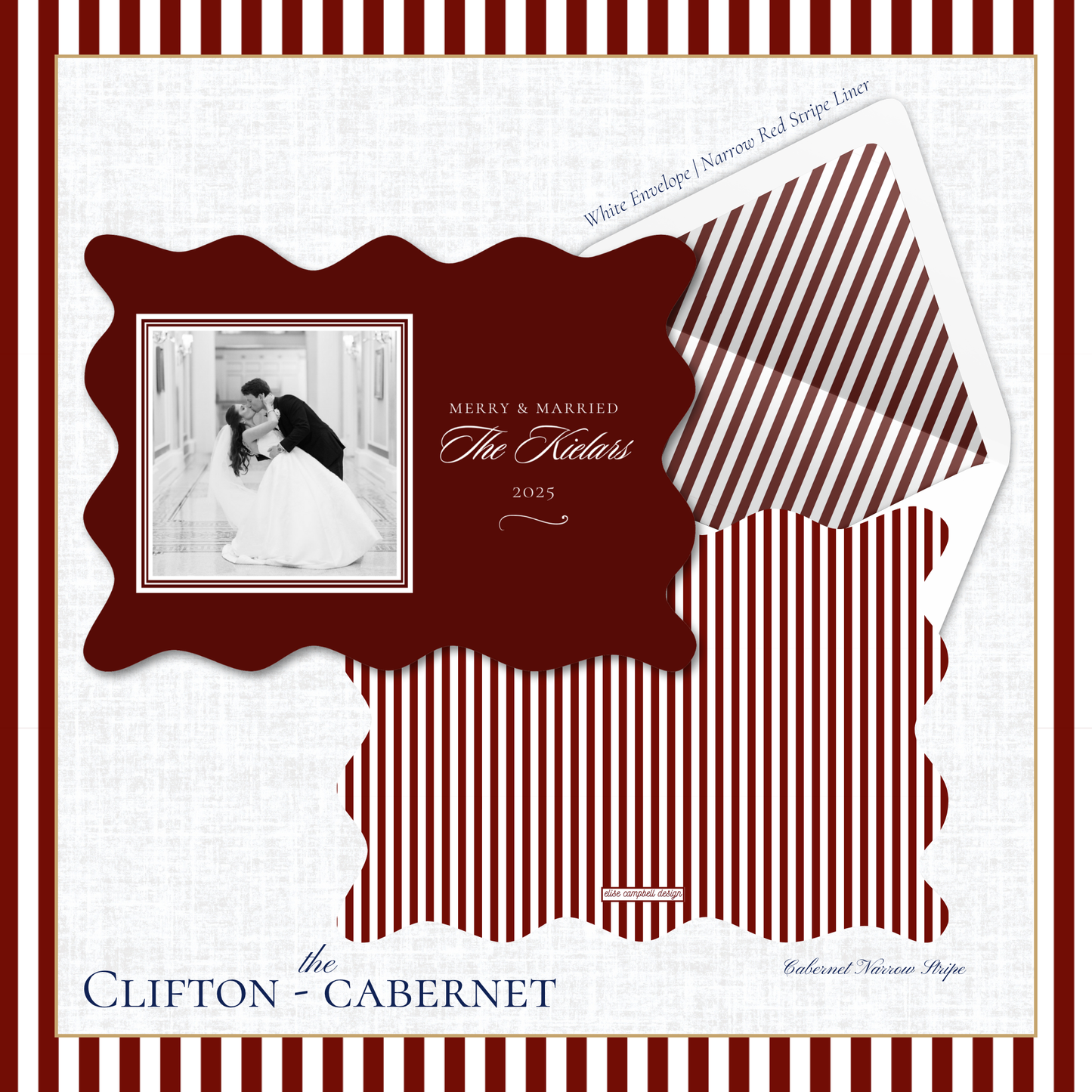 Clifton Holiday Card | Horizontal | Cabernet
