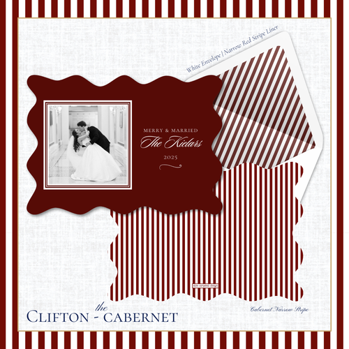 Load image 1 in gallery view. Clifton Holiday Card | Horizontal | Cabernet