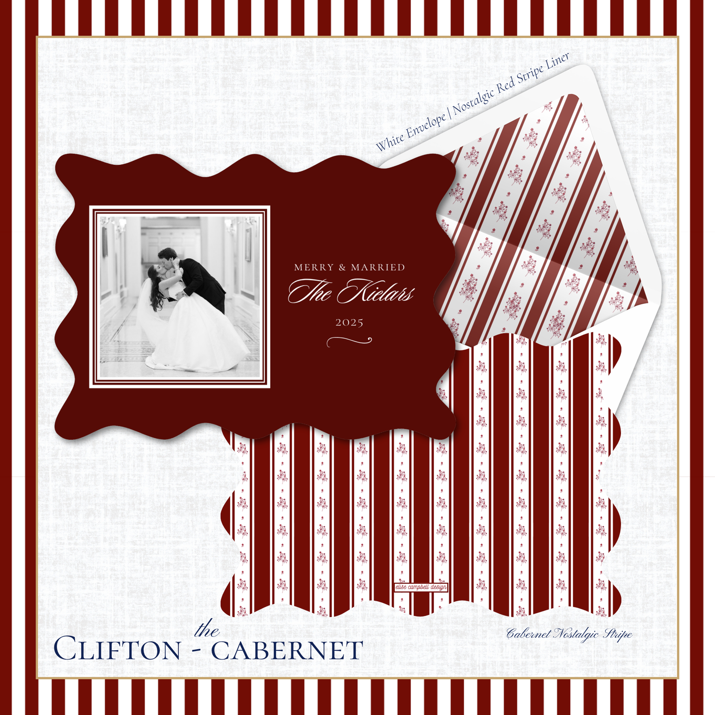 Clifton Holiday Card | Horizontal | Cabernet