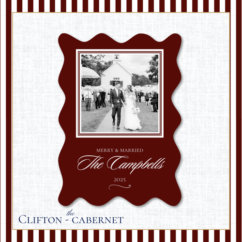 Load image 1 in gallery view. Clifton Holiday Card | Vertical | Cabernet