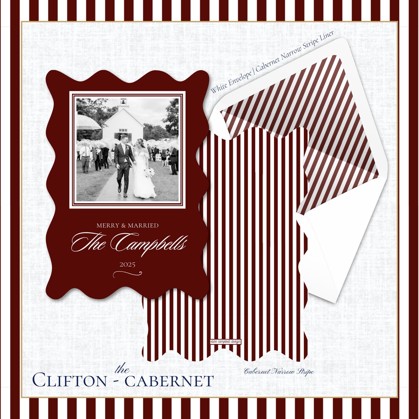 Clifton Holiday Card | Vertical | Cabernet