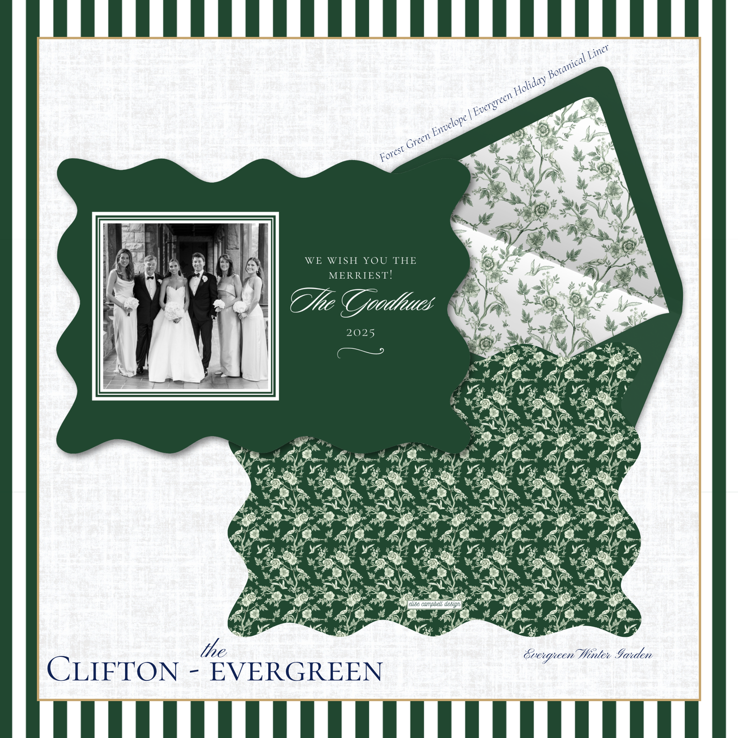 Clifton Holiday Card | Horizontal | Evergreen