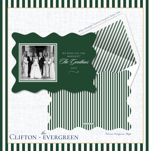 Load image 1 in gallery view. Clifton Holiday Card | Horizontal | Evergreen