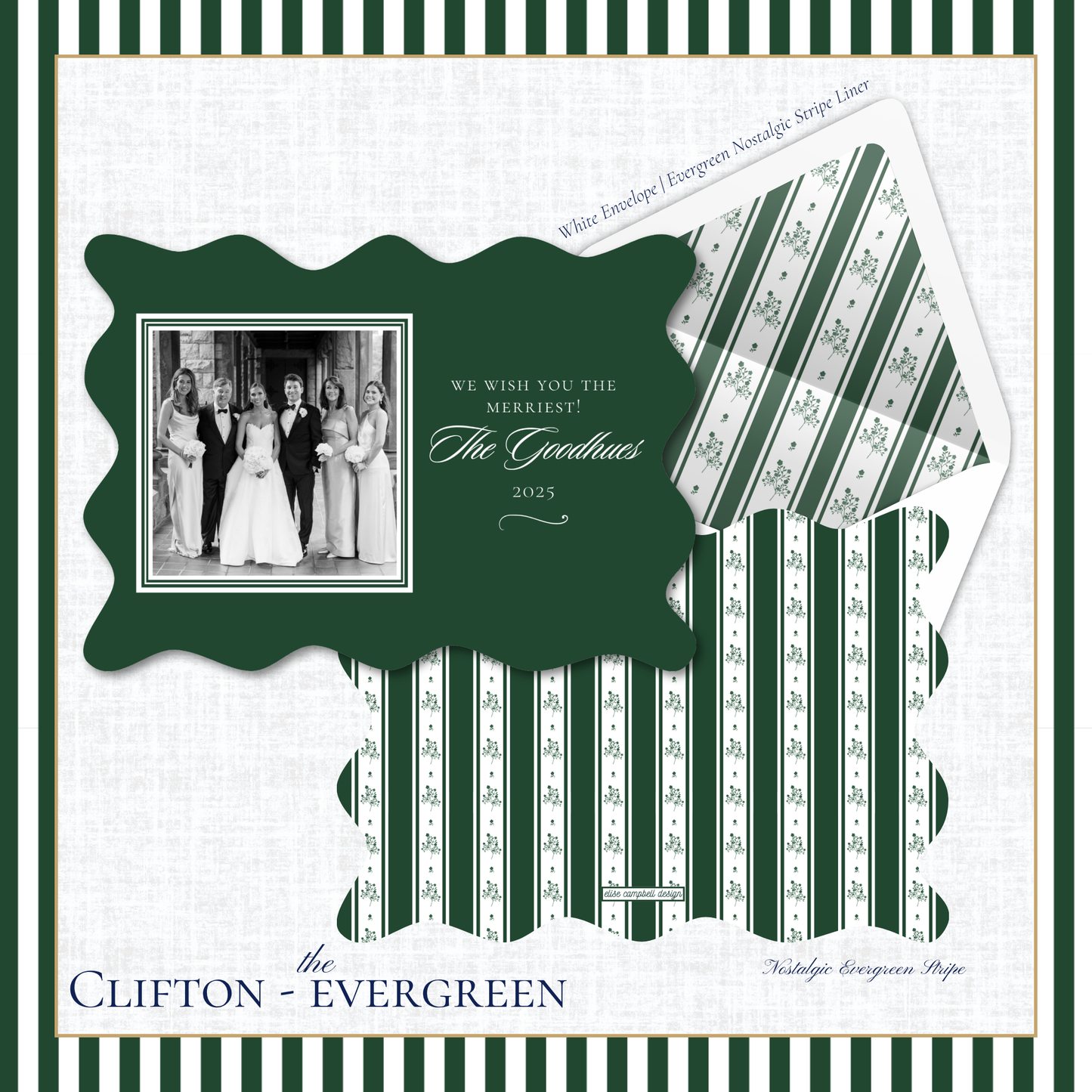 Clifton Holiday Card | Horizontal | Evergreen