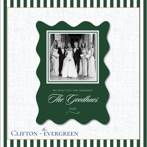 Load image 1 in gallery view. Clifton Holiday Card | Vertical | Evergreen