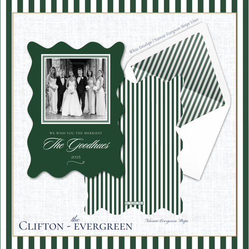 Load image 1 in gallery view. Clifton Holiday Card | Vertical | Evergreen