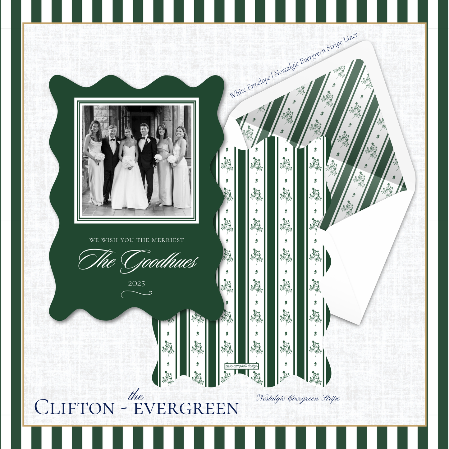 Clifton Holiday Card | Vertical | Evergreen