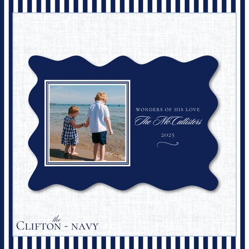 Load image 1 in gallery view. Clifton Holiday Card | Horizontal | Navy