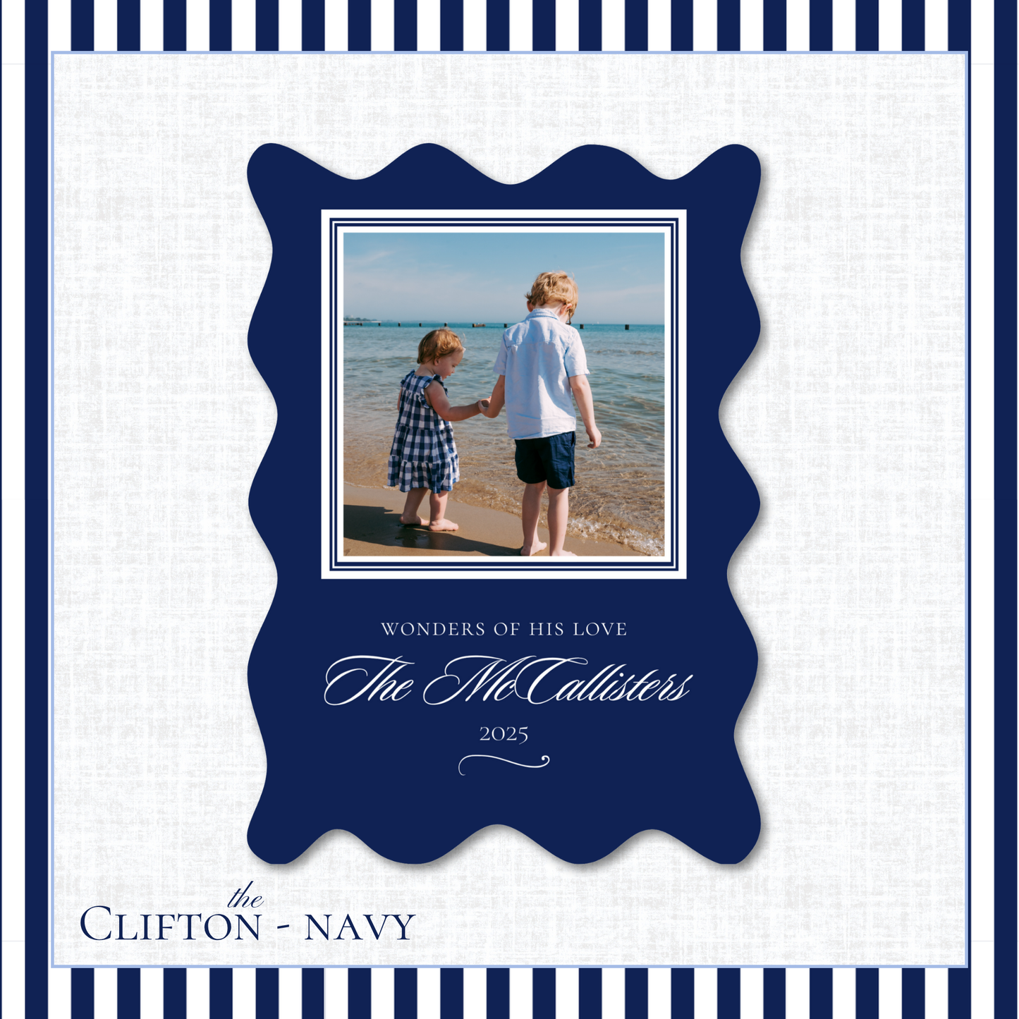 Clifton Holiday Card | Vertical | Navy