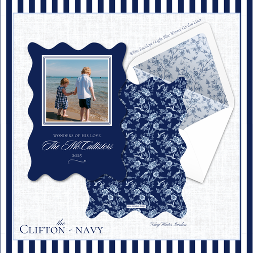 Load image 1 in gallery view. Clifton Holiday Card | Vertical | Navy