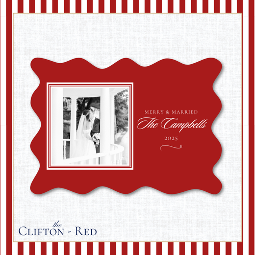Load image 1 in gallery view. Clifton Holiday Card | Horizontal | Crimson