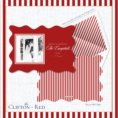 Load image 1 in gallery view. Clifton Holiday Card | Horizontal | Crimson
