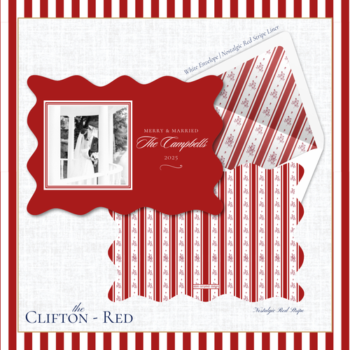 Load image 1 in gallery view. Clifton Holiday Card | Horizontal | Crimson