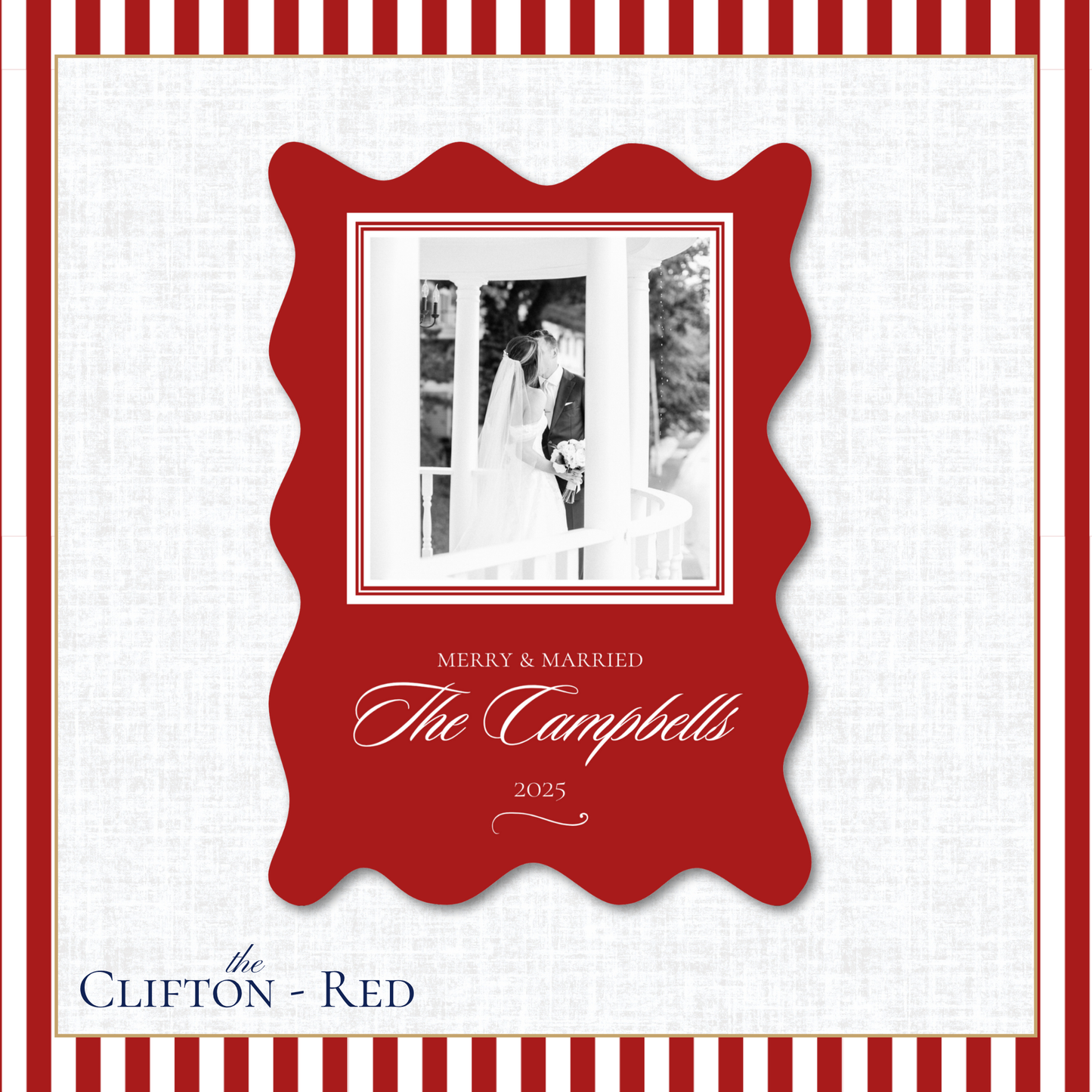 Clifton Holiday Card | Vertical | Crimson