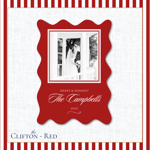 Load image 1 in gallery view. Clifton Holiday Card | Vertical | Crimson