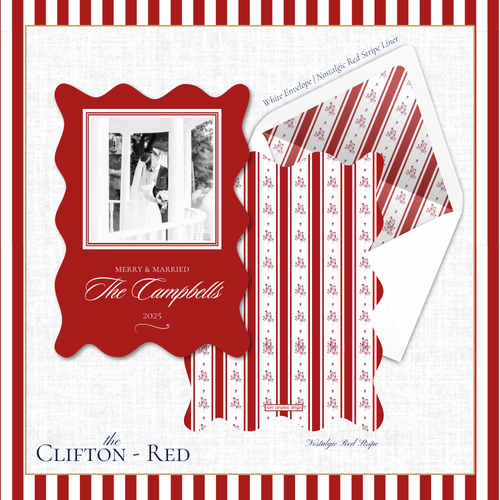 Load image 1 in gallery view. Clifton Holiday Card | Vertical | Crimson