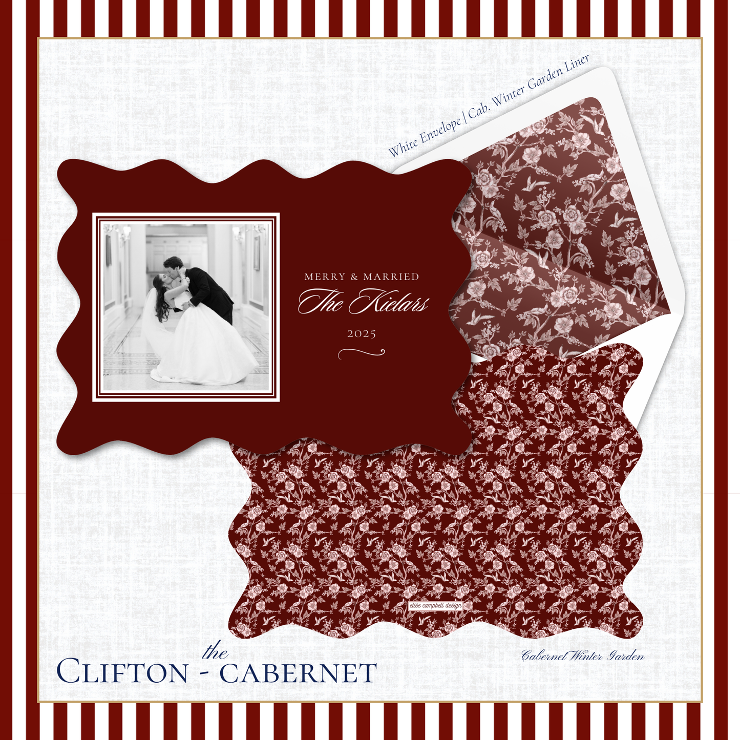 Clifton Holiday Card | Horizontal | Cabernet