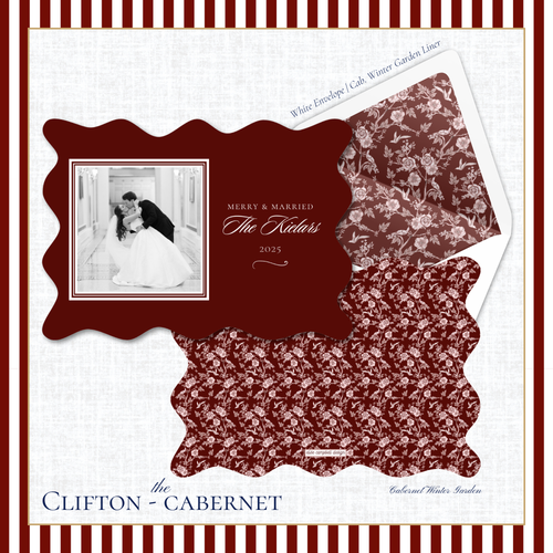 Load image 1 in gallery view. Clifton Holiday Card | Horizontal | Cabernet