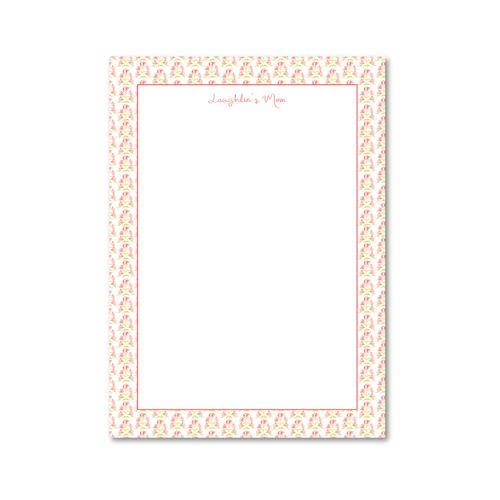 Load image 1 in gallery view. Coral Block Print | Custom 5x7 Notepad