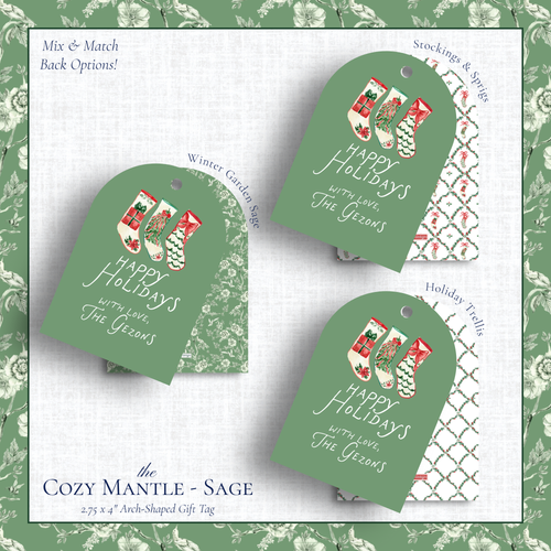 Load image 1 in gallery view. Cozy Mantle Gift Tags