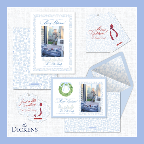 Load image 1 in gallery view. Dickens Holiday Card | Horizontal