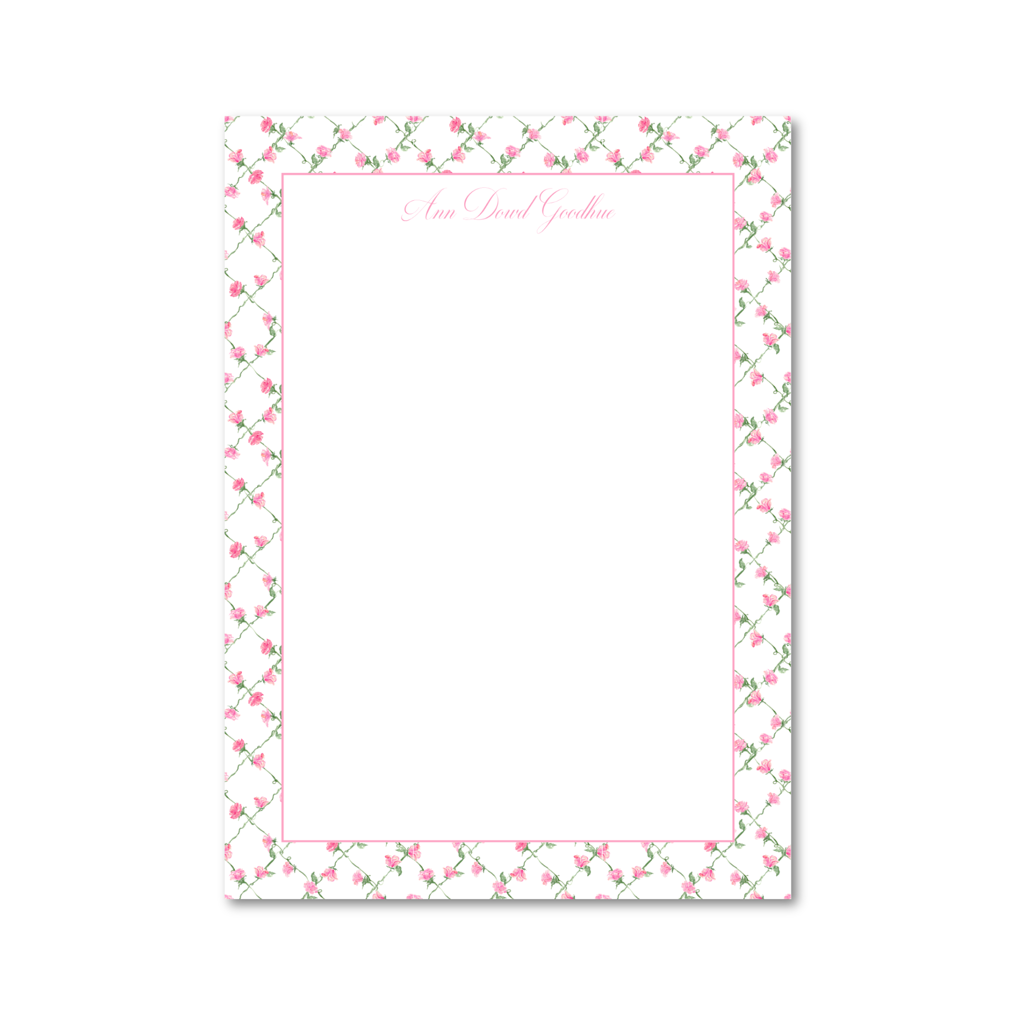 Enchanted Rose Trellis | Custom 5x7 Notepad