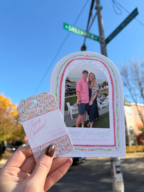 Load image 1 in gallery view. Greenview Holiday Card | Arch-shaped die-cut