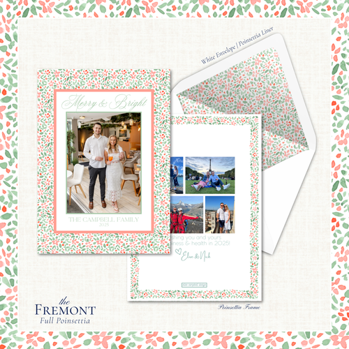 Load image 1 in gallery view. Fremont Holiday Card | Vertical | Full Poinsettia