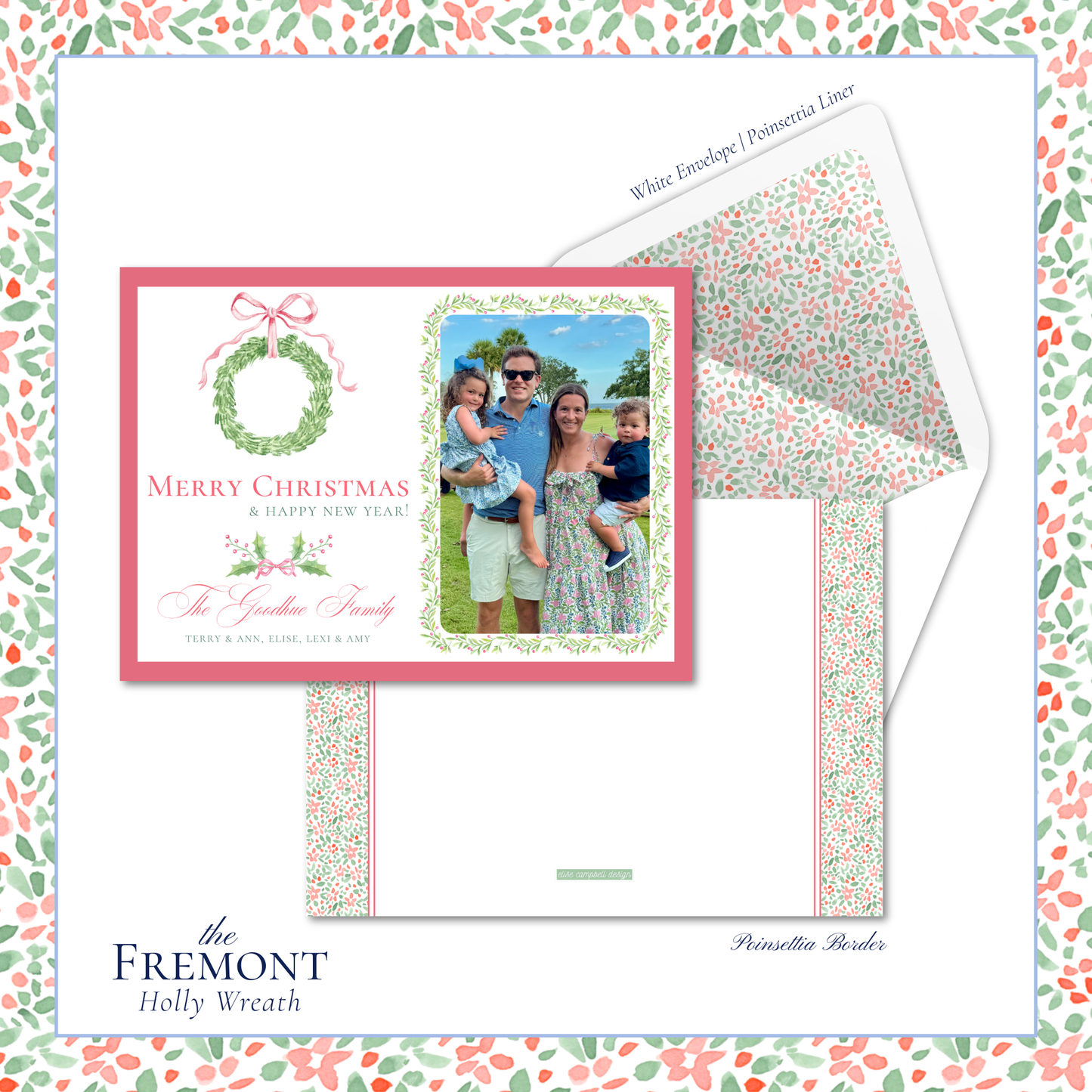 Fremont Holiday Card | Horizontal | Holly Wreath