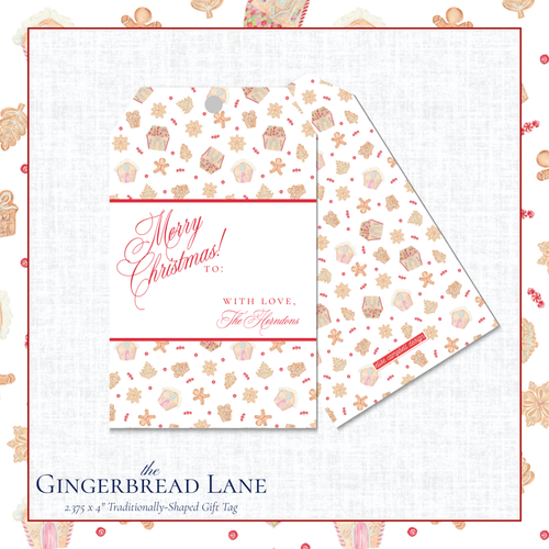 Load image 1 in gallery view. Gingerbread Lane Gift Tag