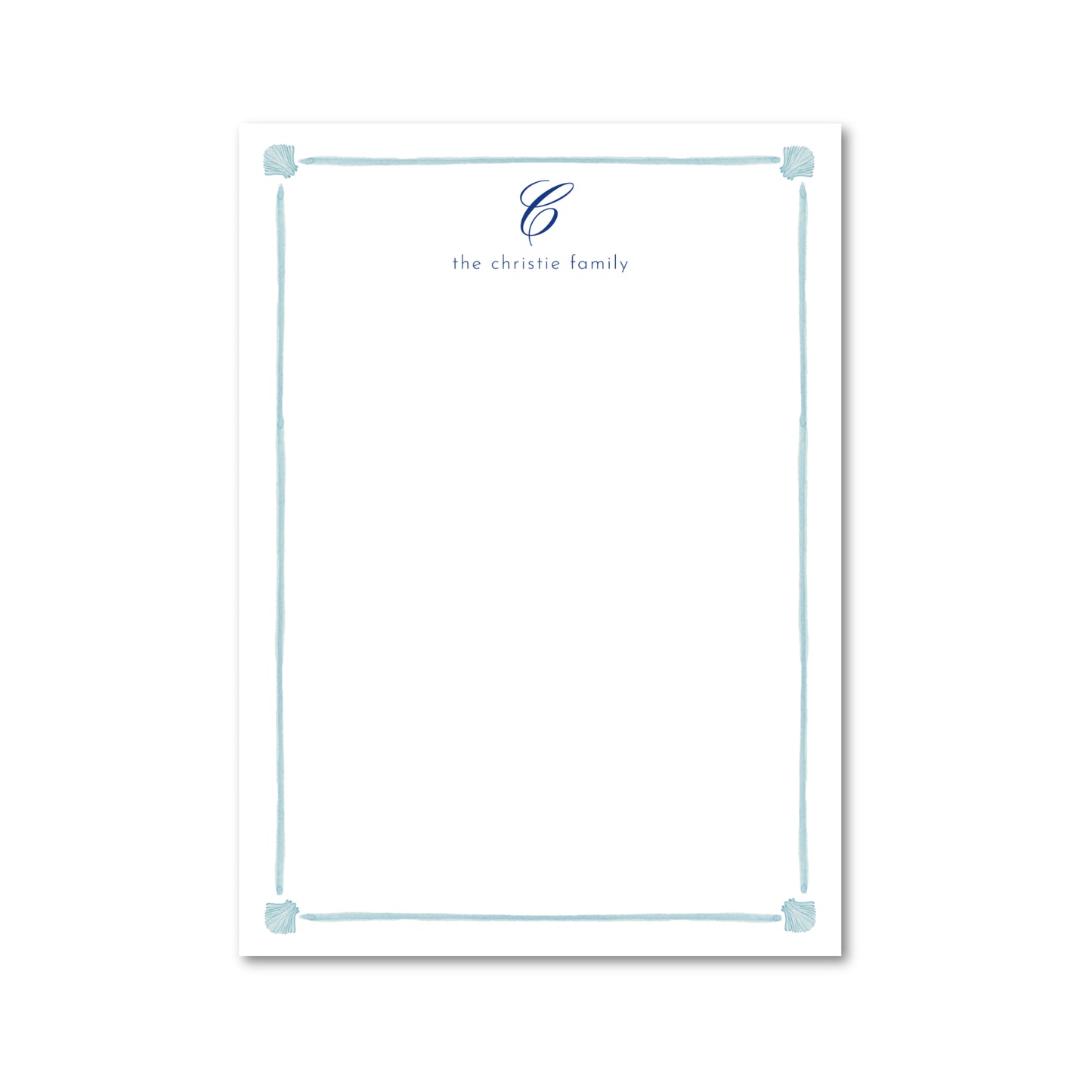 Harbor Shells | Custom 5x7 Notepad