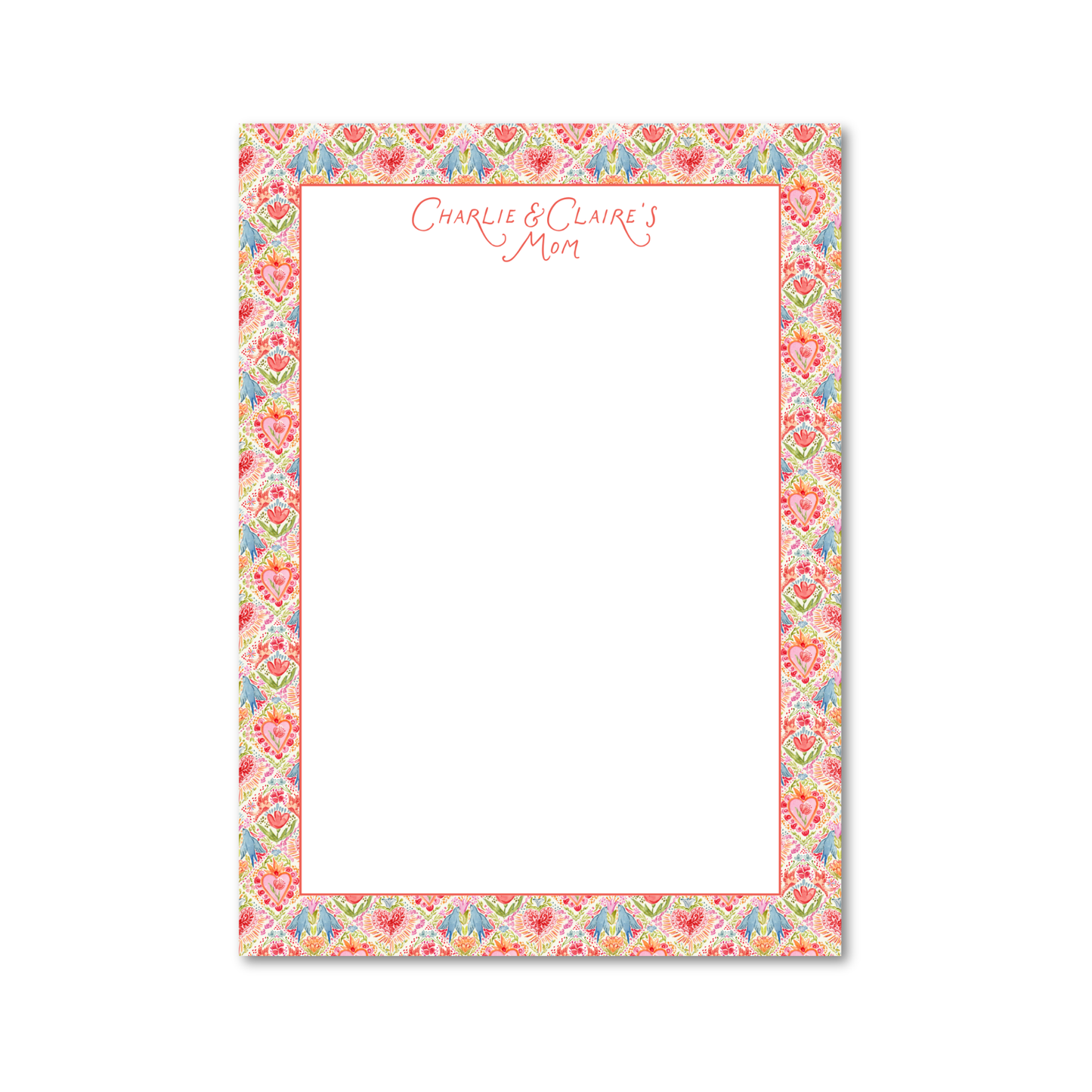 Hearts in Bloom | Custom 5x7 Notepad