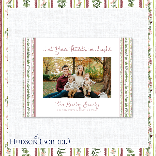Load image 1 in gallery view. Hudson Holiday Card | Horizontal | Border