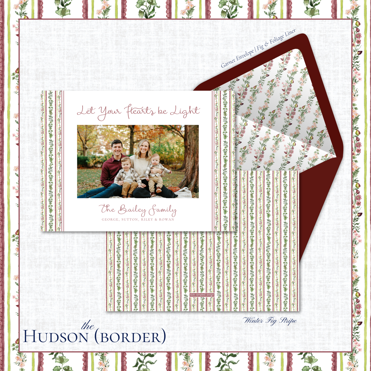 Hudson Holiday Card | Horizontal | Border
