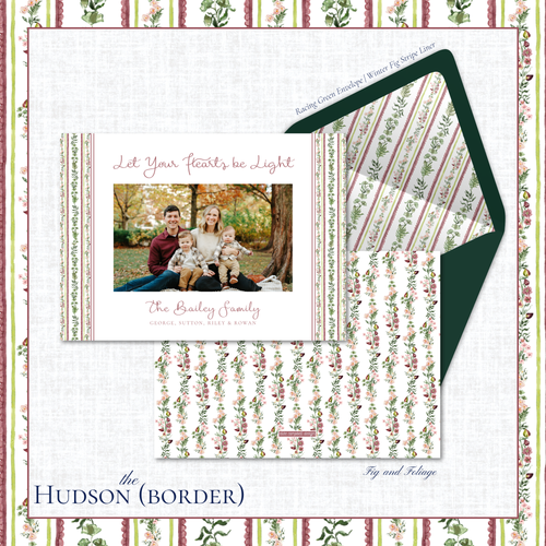 Load image 1 in gallery view. Hudson Holiday Card | Horizontal | Border