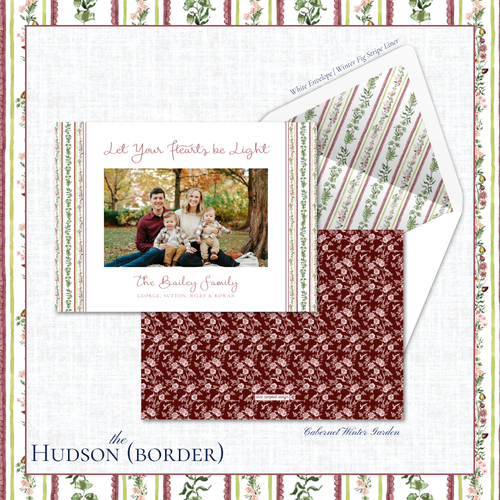 Load image 1 in gallery view. Hudson Holiday Card | Horizontal | Border