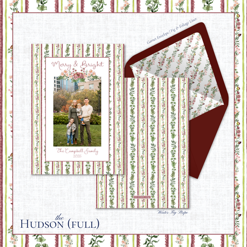 Load image 1 in gallery view. Hudson Holiday Card | Vertical | Full