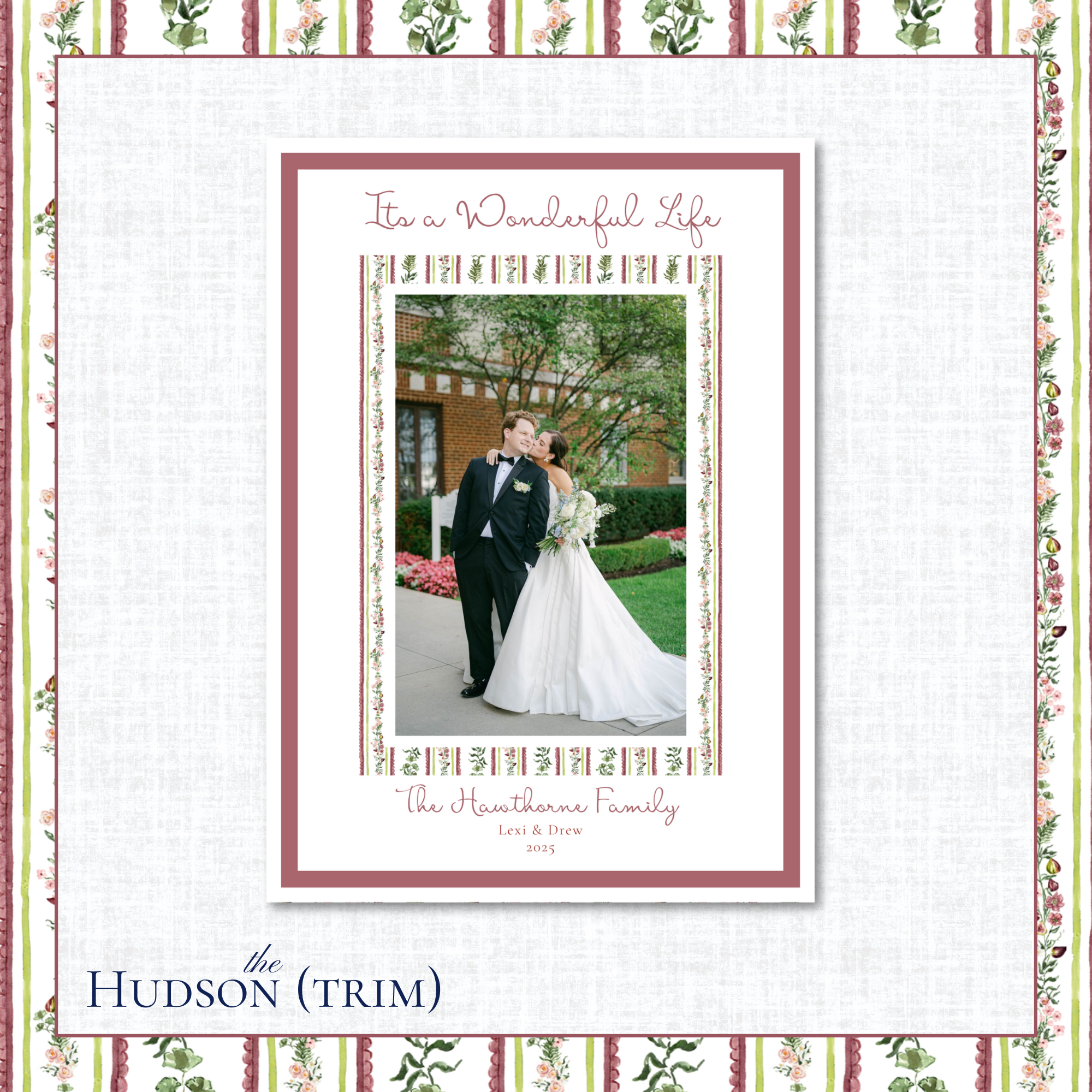Hudson Holiday Card | Vertical | Trim