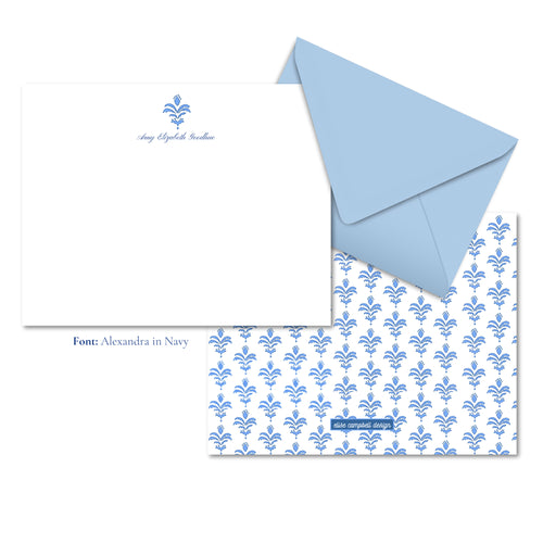 Load image 1 in gallery view. Hydrangea Blockprint Notecards